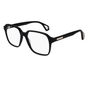 GUCCI GG0469O-001 Unisex Square Designer Eyeglasses Black Gold 56mm